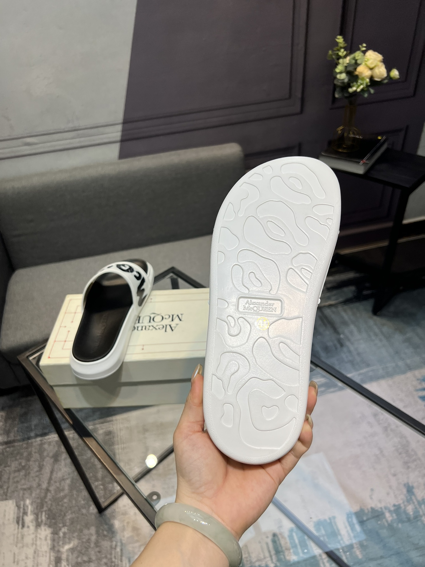 (precio real) - McQueen.MQ nueva pareja colorida zapatillas envió la suela original modelo privado, 