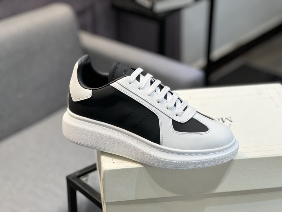 Alexander McQUEEN auténtico estallido demolición 1:1 superior McQueen cuero original blanco importad