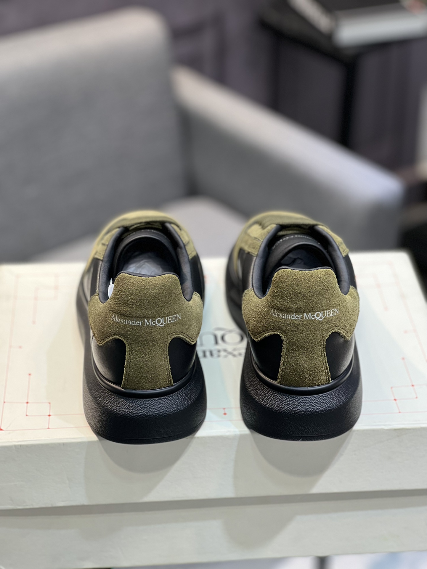 Alexander McQUEEN auténtico estallido demolición 1:1 superior McQueen cuero original blanco importad