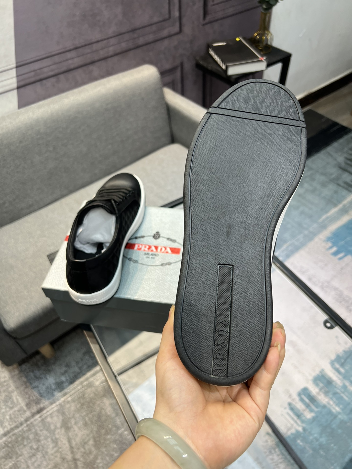 [PRAD * Prada] contra pop zapatos de los hombres, el sitio web oficial de producción 1:1, tejido imp