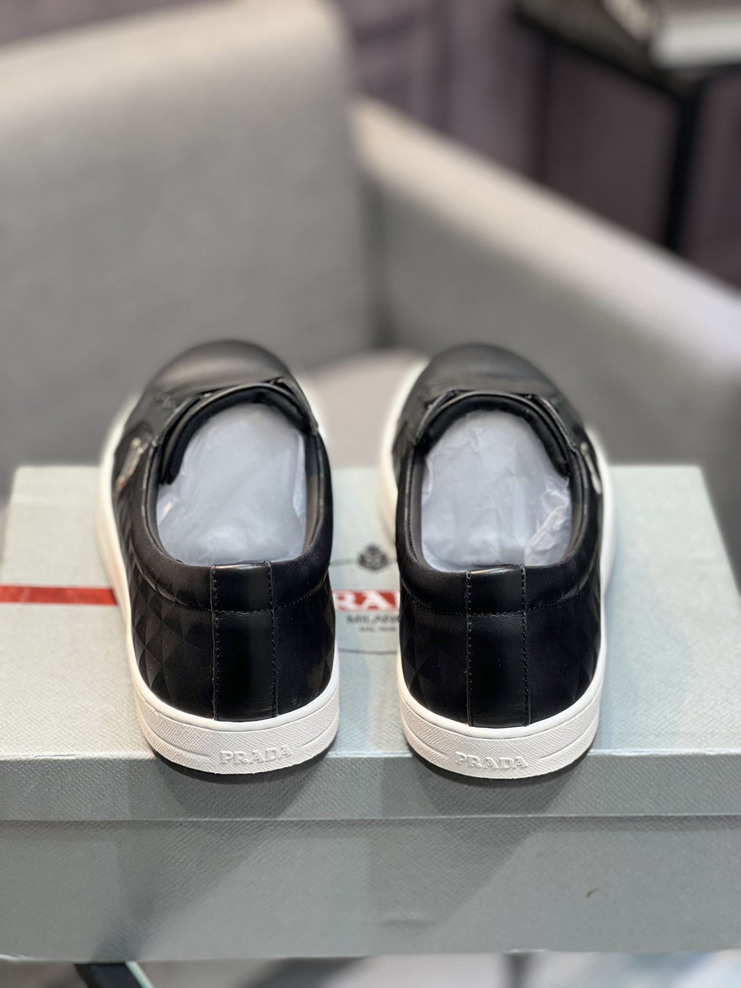[PRAD * Prada] contra pop zapatos de los hombres, el sitio web oficial de producción 1:1, tejido imp