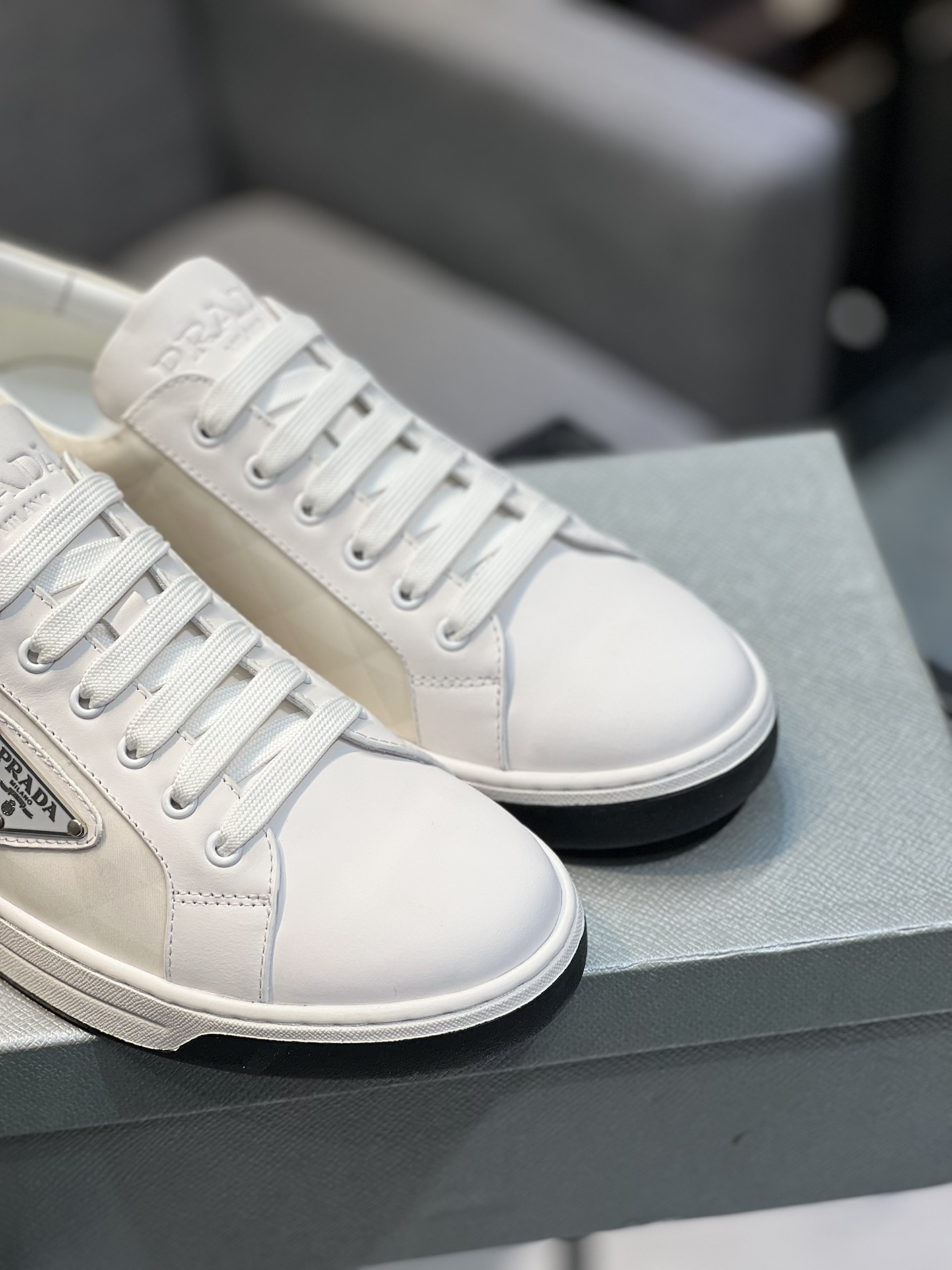 [PRAD * Prada] contra pop zapatos de los hombres, el sitio web oficial de producción 1:1, tejido imp