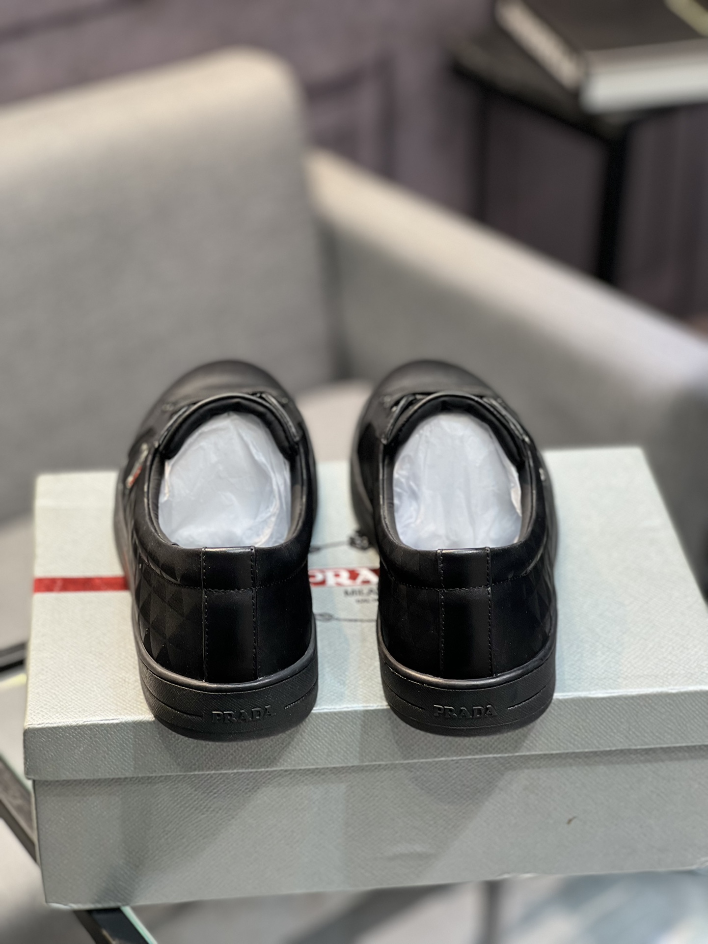 [PRAD * Prada] contra pop zapatos de los hombres, el sitio web oficial de producción 1:1, tejido imp