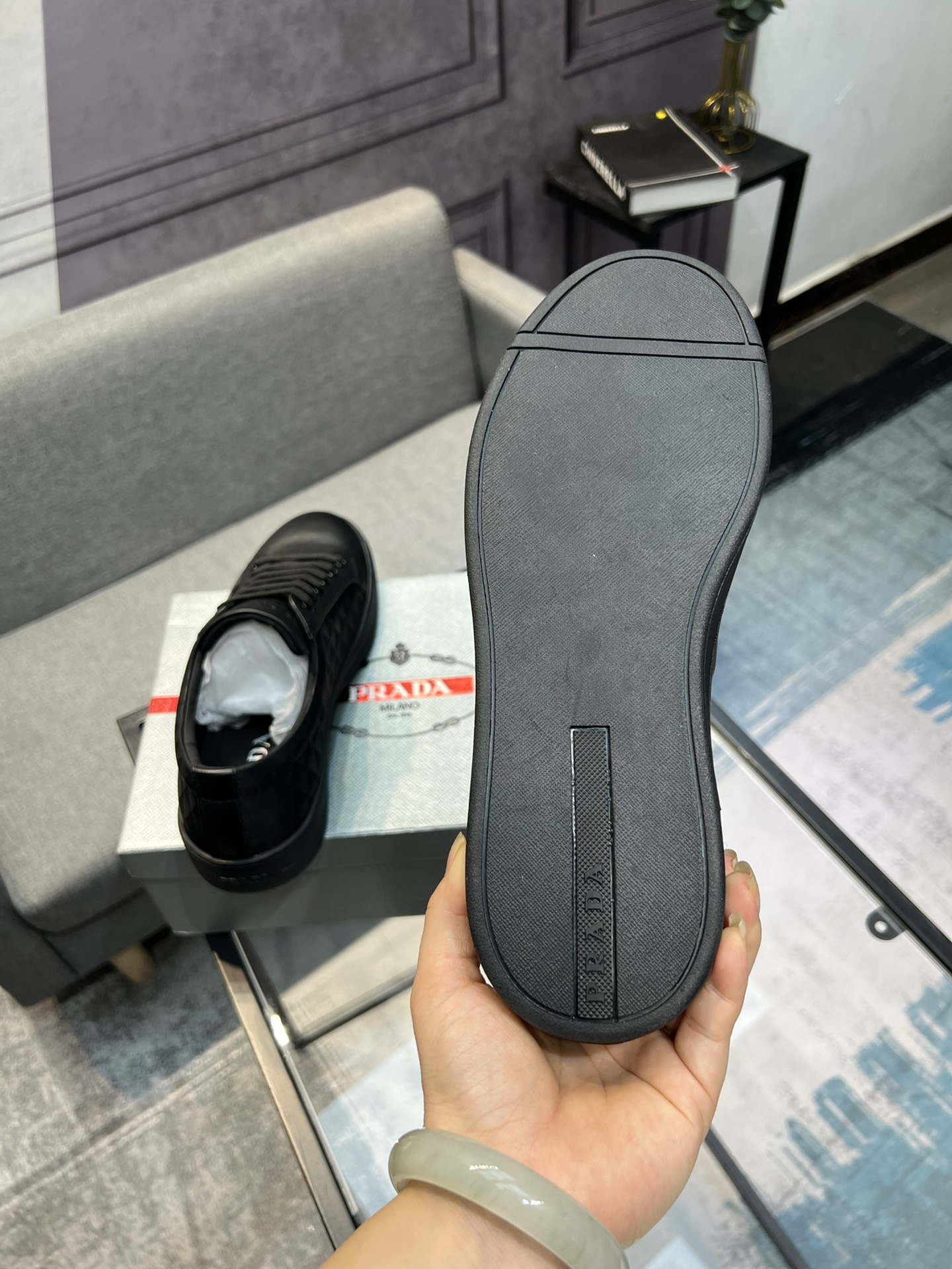 [PRAD * Prada] contra pop zapatos de los hombres, el sitio web oficial de producción 1:1, tejido imp