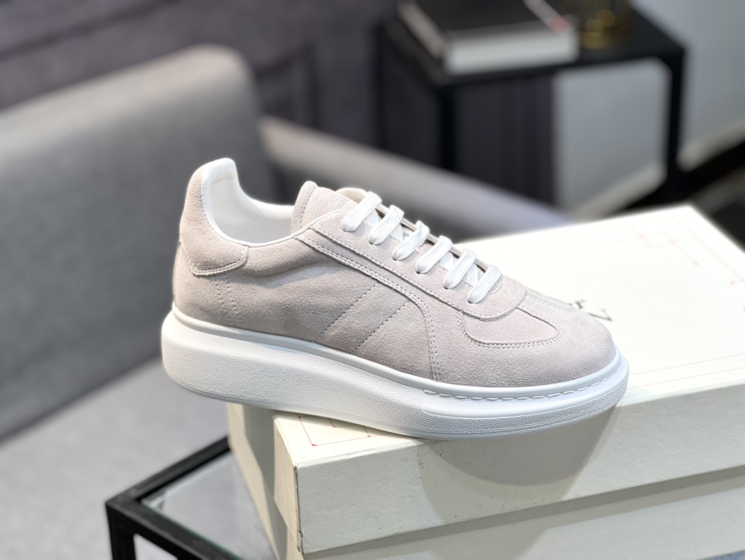 Alexander McQUEEN auténtico estallido demolición 1:1 superior McQueen cuero original blanco importad