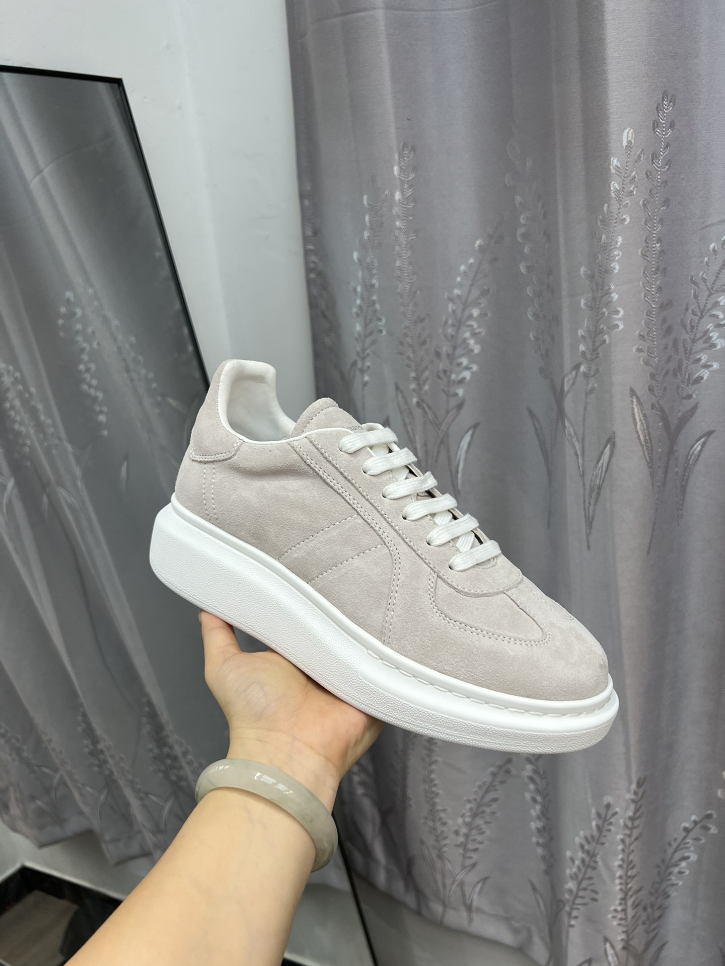 Alexander McQUEEN auténtico estallido demolición 1:1 superior McQueen cuero original blanco importad