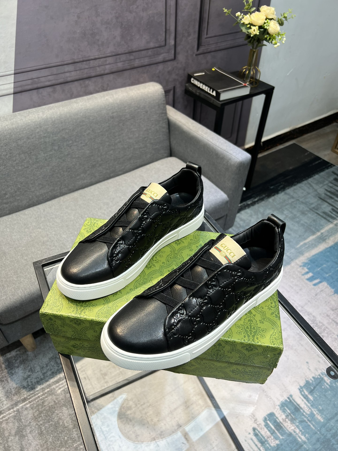 (Gucci GUCCI) sitio web oficial de los últimos modelos de zapatos de los hombres de moda casual, mod
