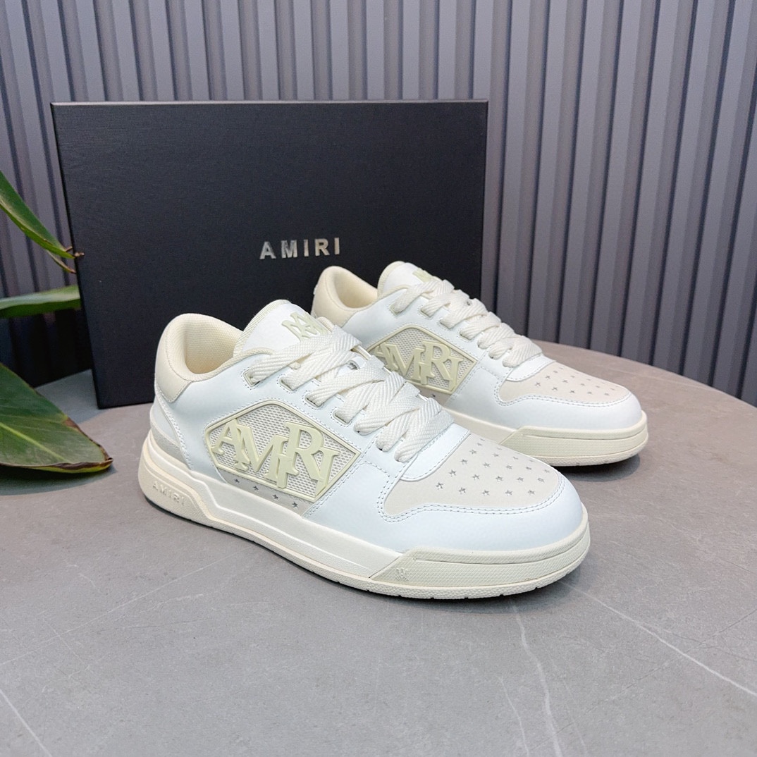 AMIRI Emile Explosivo Pareja Zapatos de hueso. Desde Los Ángeles, la marea de la calle alta marca ex