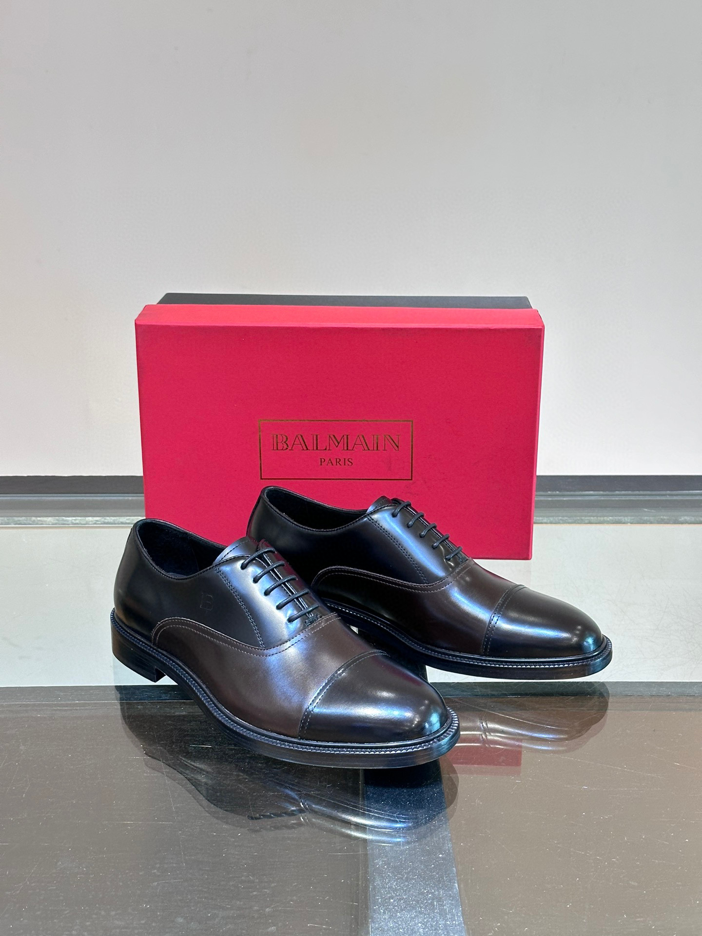 - BALMAIN / Balmain nuevos zapatos de los hombres, las telas importadas de cuero de vaca original, p