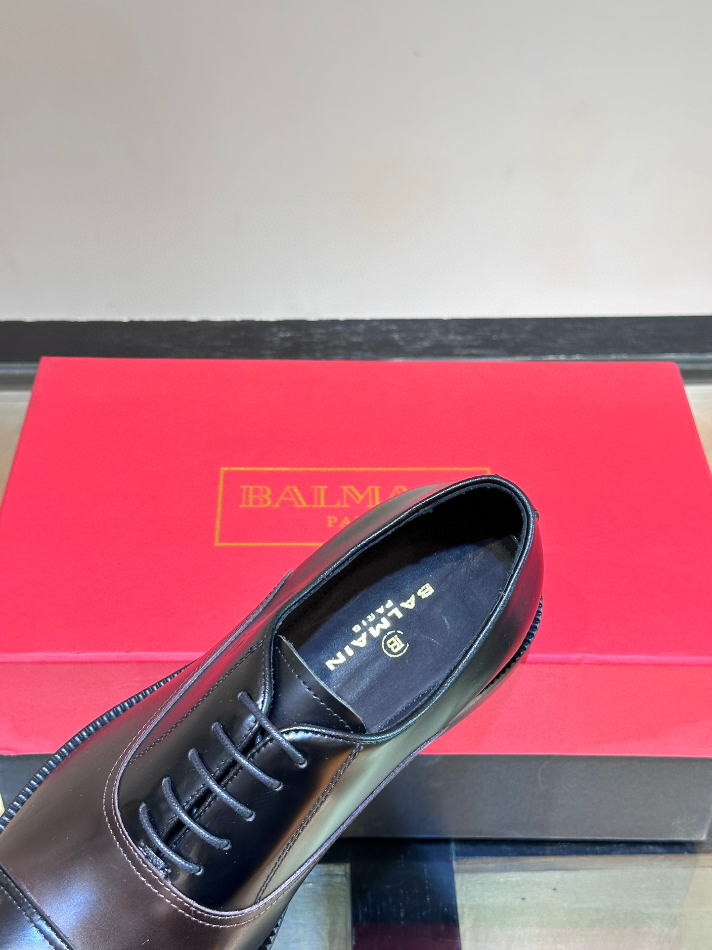 - BALMAIN / Balmain nuevos zapatos de los hombres, las telas importadas de cuero de vaca original, p
