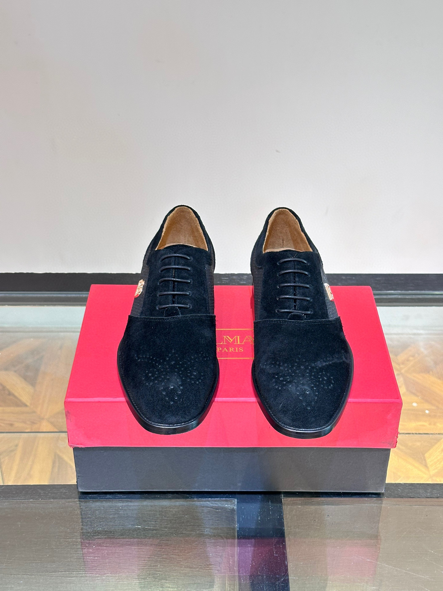 - BALMAIN / Balmain nuevos zapatos de los hombres, las telas importadas de cuero de vaca original, p
