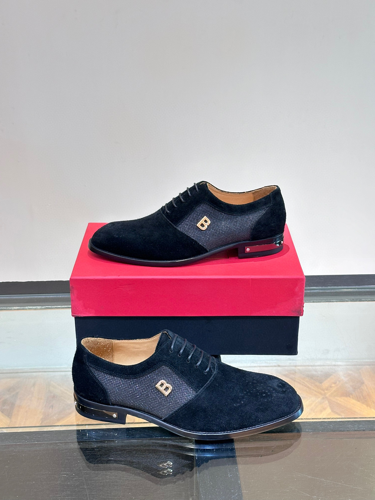 - BALMAIN / Balmain nuevos zapatos de los hombres, las telas importadas de cuero de vaca original, p