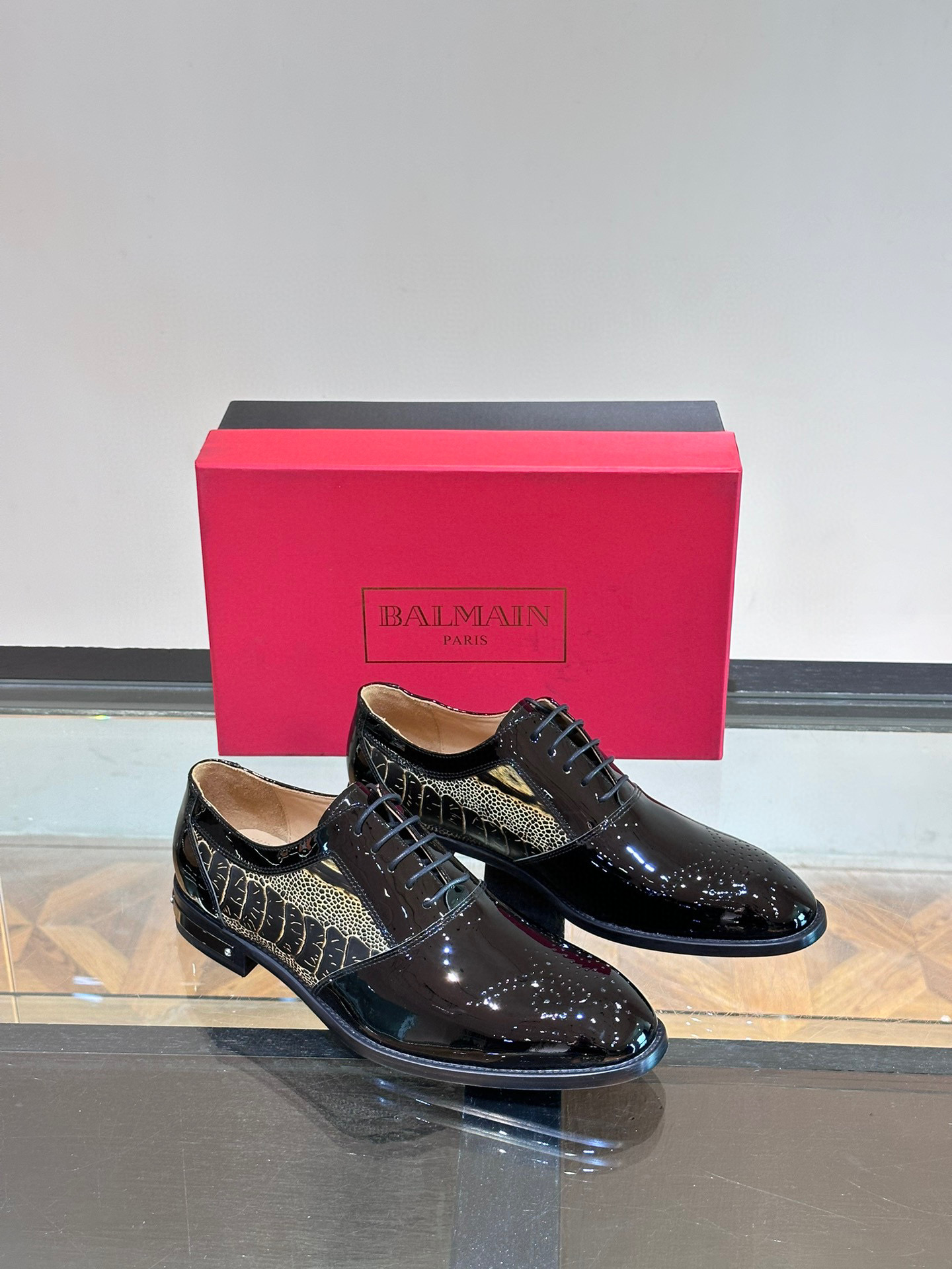 - BALMAIN / Balmain nuevos zapatos de los hombres, las telas importadas de cuero de vaca original, p