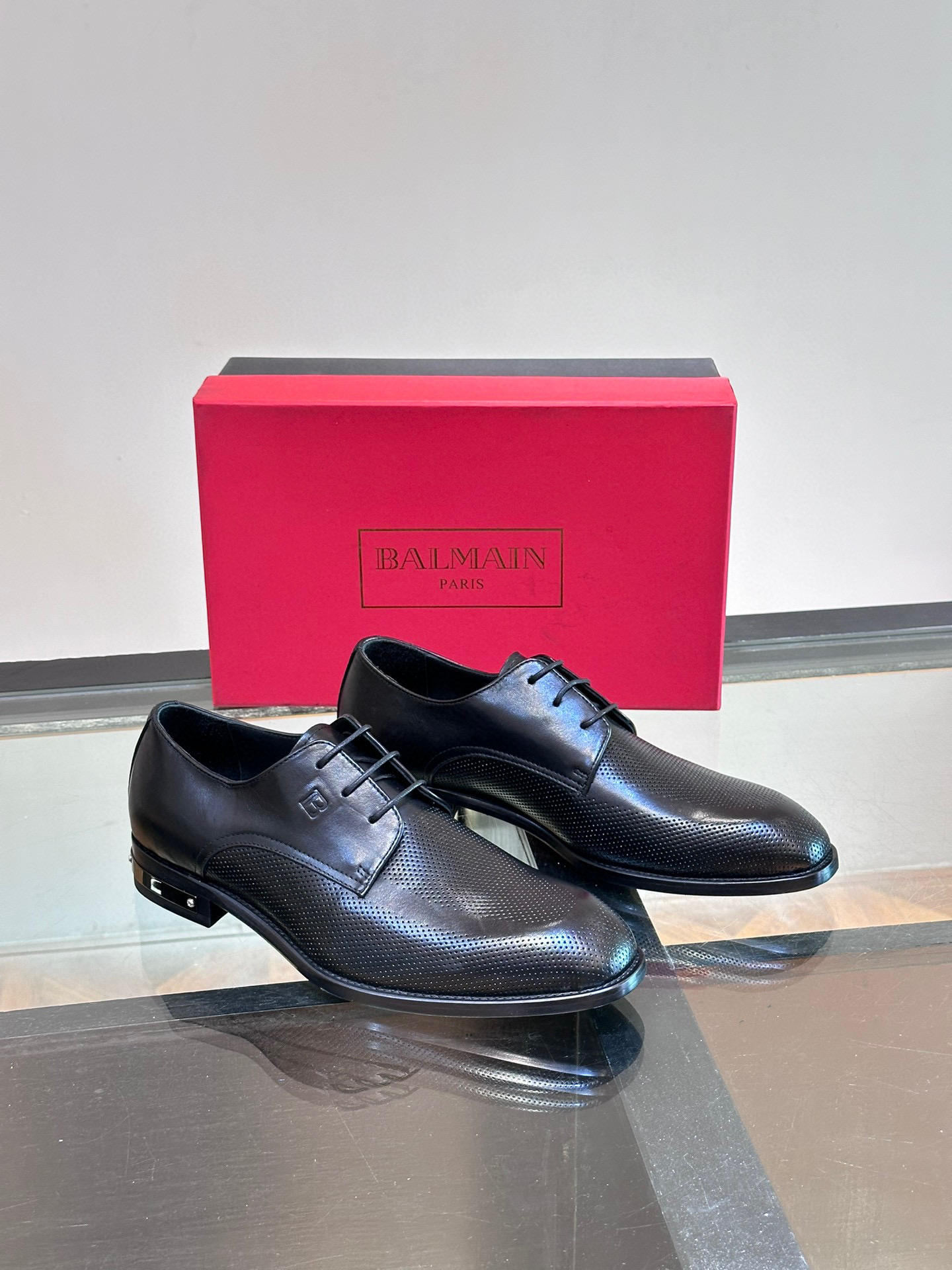 - BALMAIN / Balmain nuevos zapatos de los hombres, las telas importadas de cuero de vaca original, p
