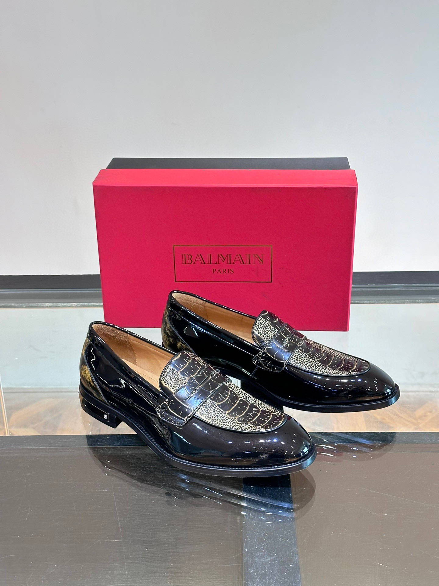 - BALMAIN / Balmain nuevos zapatos de los hombres, las telas importadas de cuero de vaca original, p