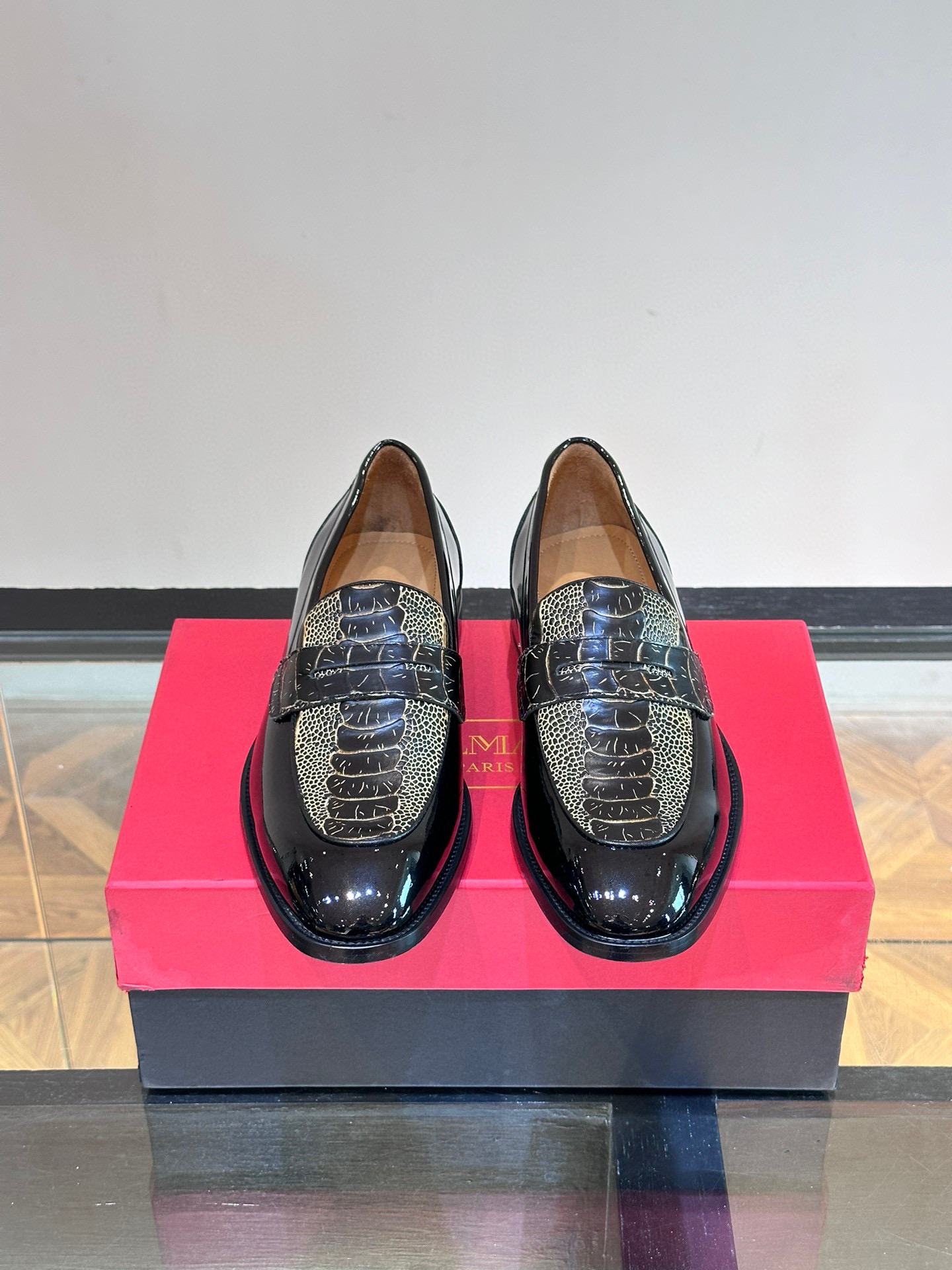 - BALMAIN / Balmain nuevos zapatos de los hombres, las telas importadas de cuero de vaca original, p