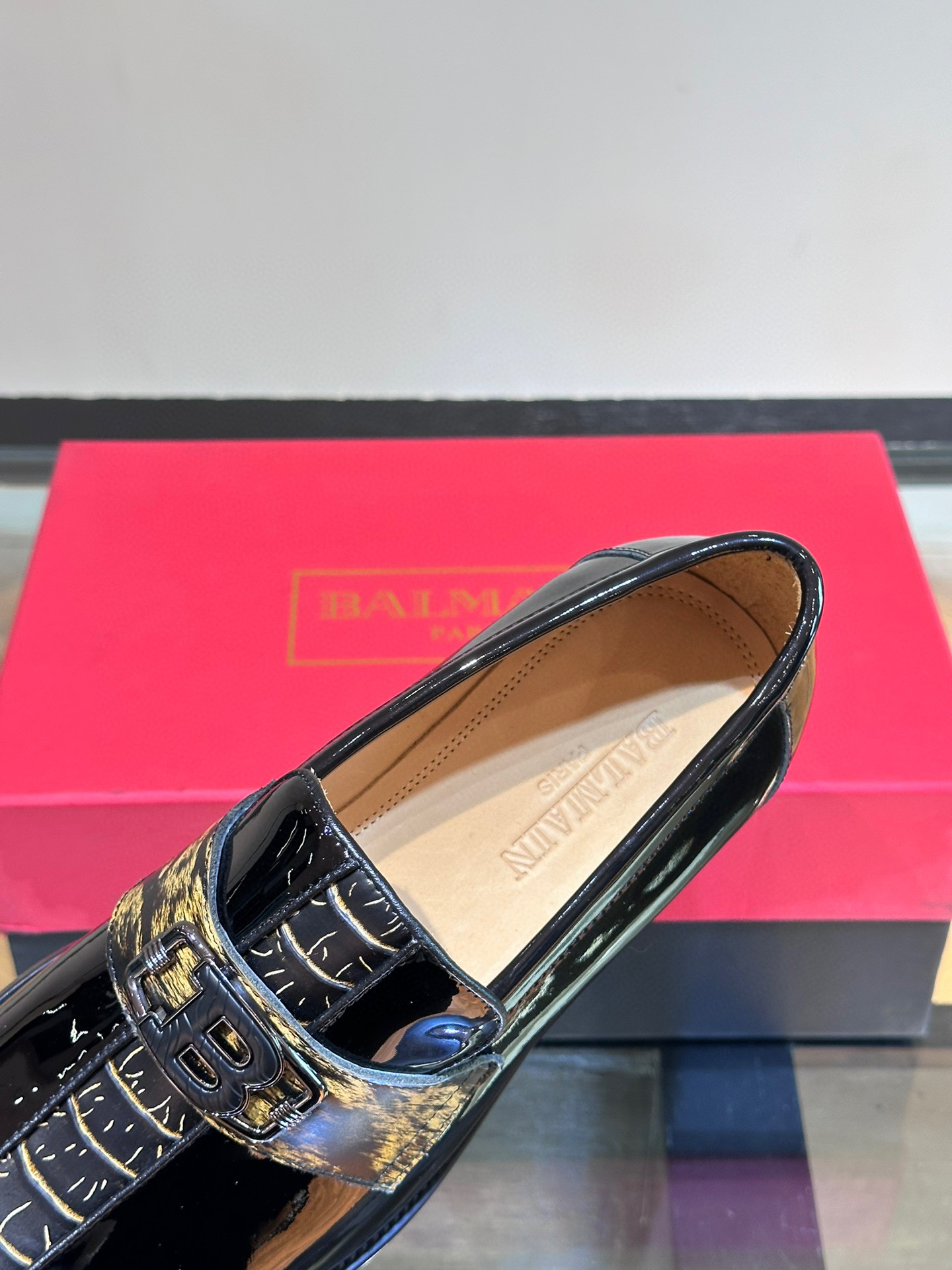 - BALMAIN / Balmain nuevos zapatos de los hombres, las telas importadas de cuero de vaca original, p