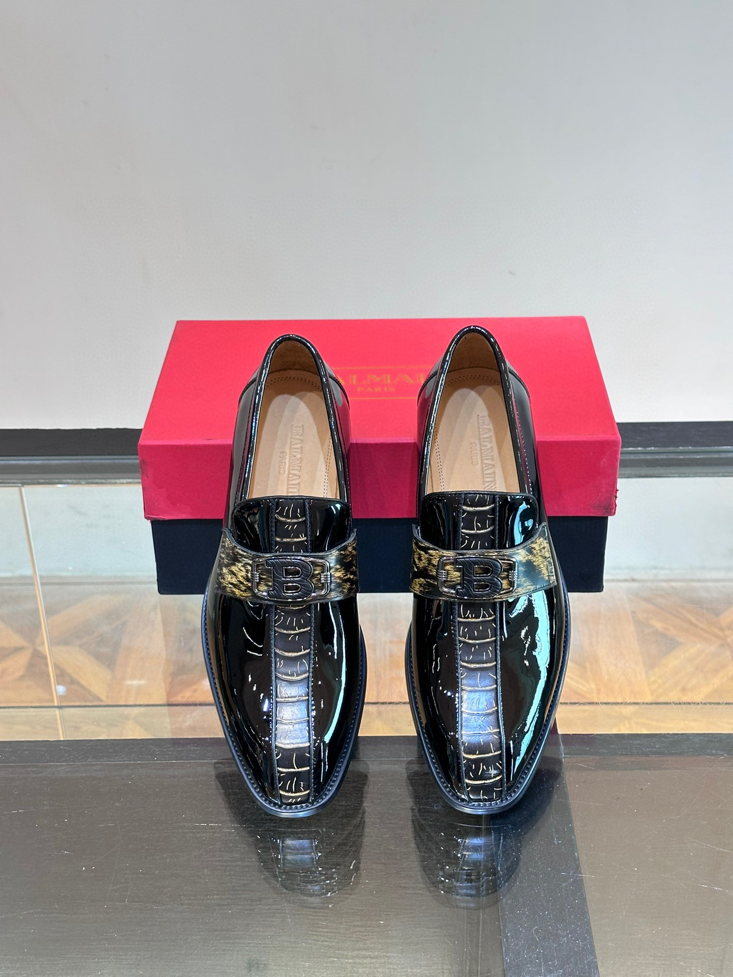 - BALMAIN / Balmain nuevos zapatos de los hombres, las telas importadas de cuero de vaca original, p
