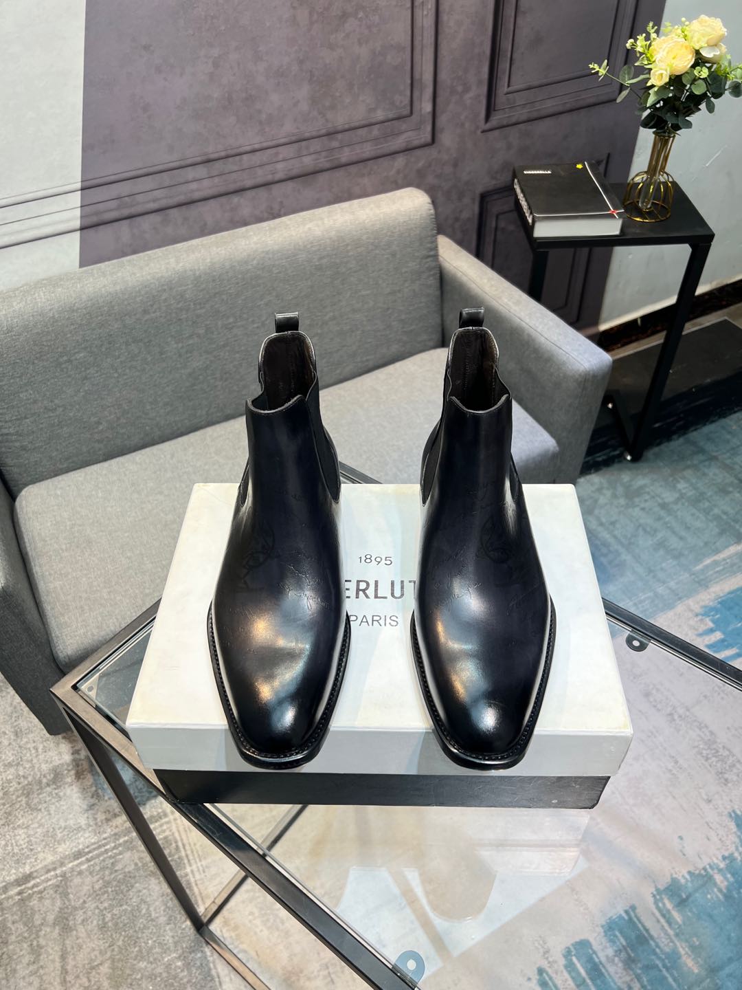 --Berlut* Bruti nuevos zapatos formales de los hombres de color a mano seleccionados de alta calidad