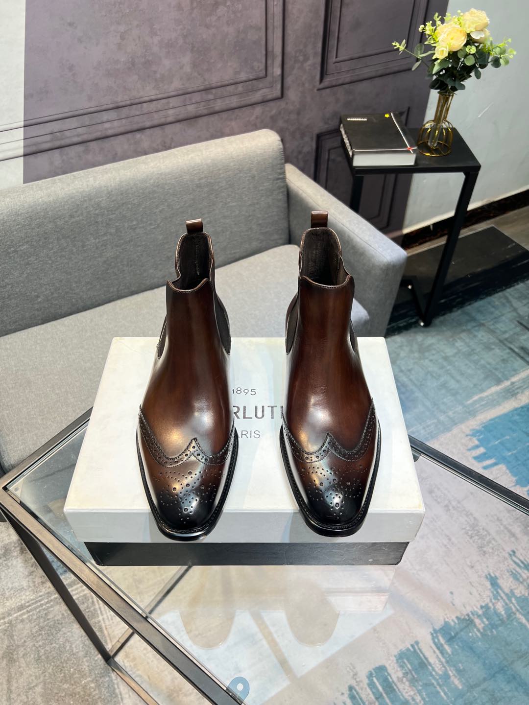 --Berlut* Bruti nuevos zapatos formales de los hombres de color a mano seleccionados de alta calidad