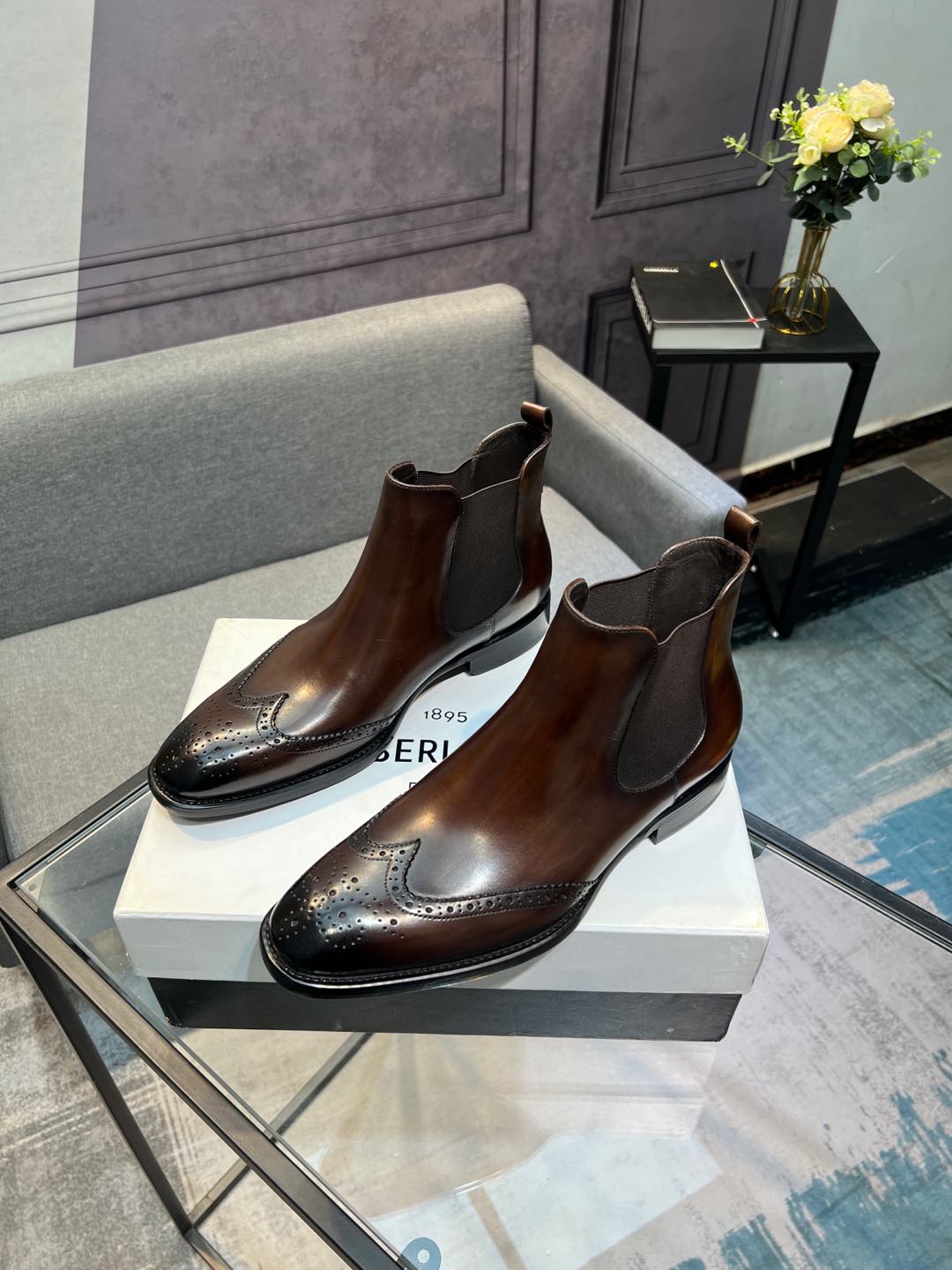 --Berlut* Bruti nuevos zapatos formales de los hombres de color a mano seleccionados de alta calidad
