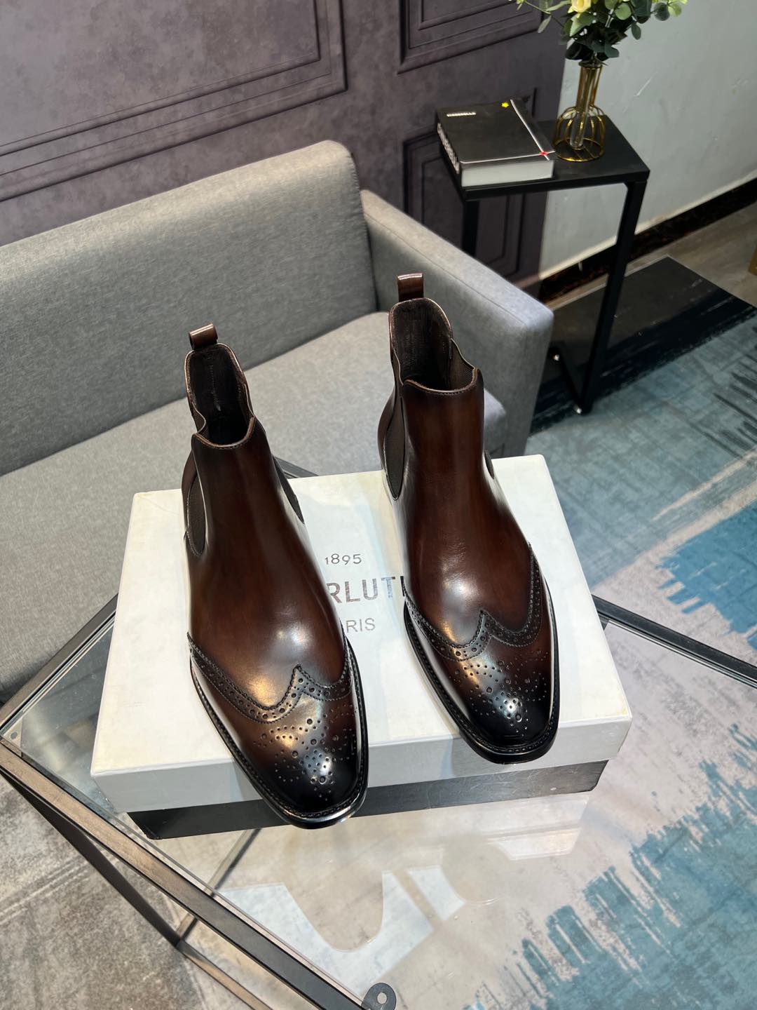 --Berlut* Bruti nuevos zapatos formales de los hombres de color a mano seleccionados de alta calidad