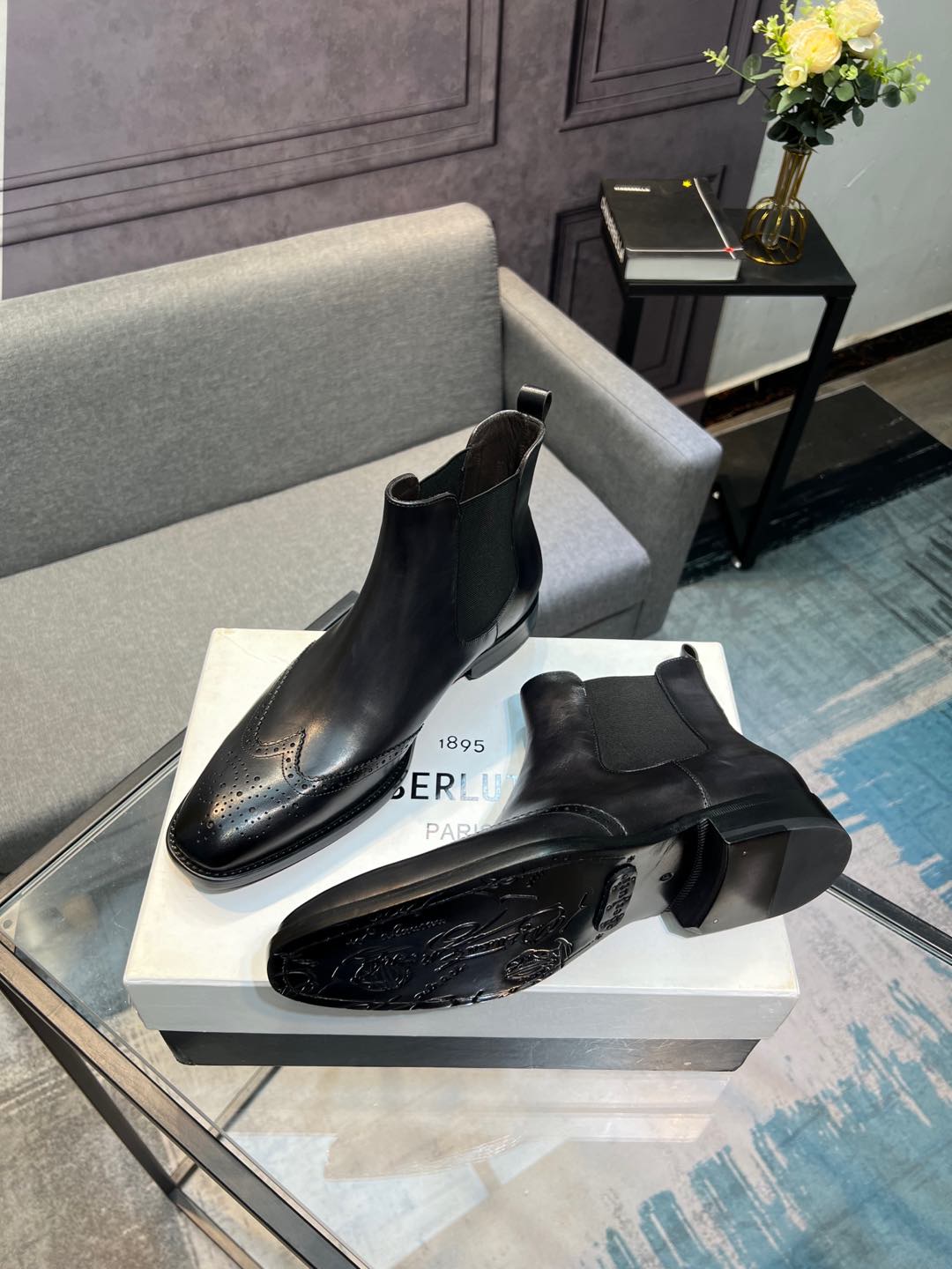 --Berlut* Bruti nuevos zapatos formales de los hombres de color a mano seleccionados de alta calidad