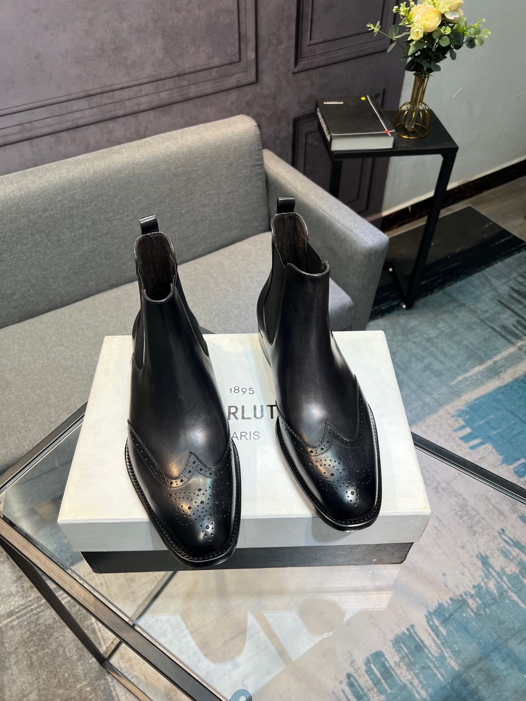 --Berlut* Bruti nuevos zapatos formales de los hombres de color a mano seleccionados de alta calidad