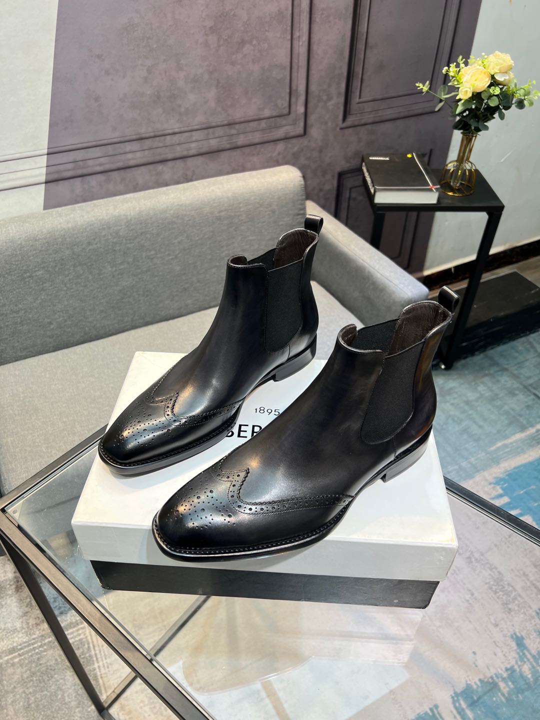 --Berlut* Bruti nuevos zapatos formales de los hombres de color a mano seleccionados de alta calidad