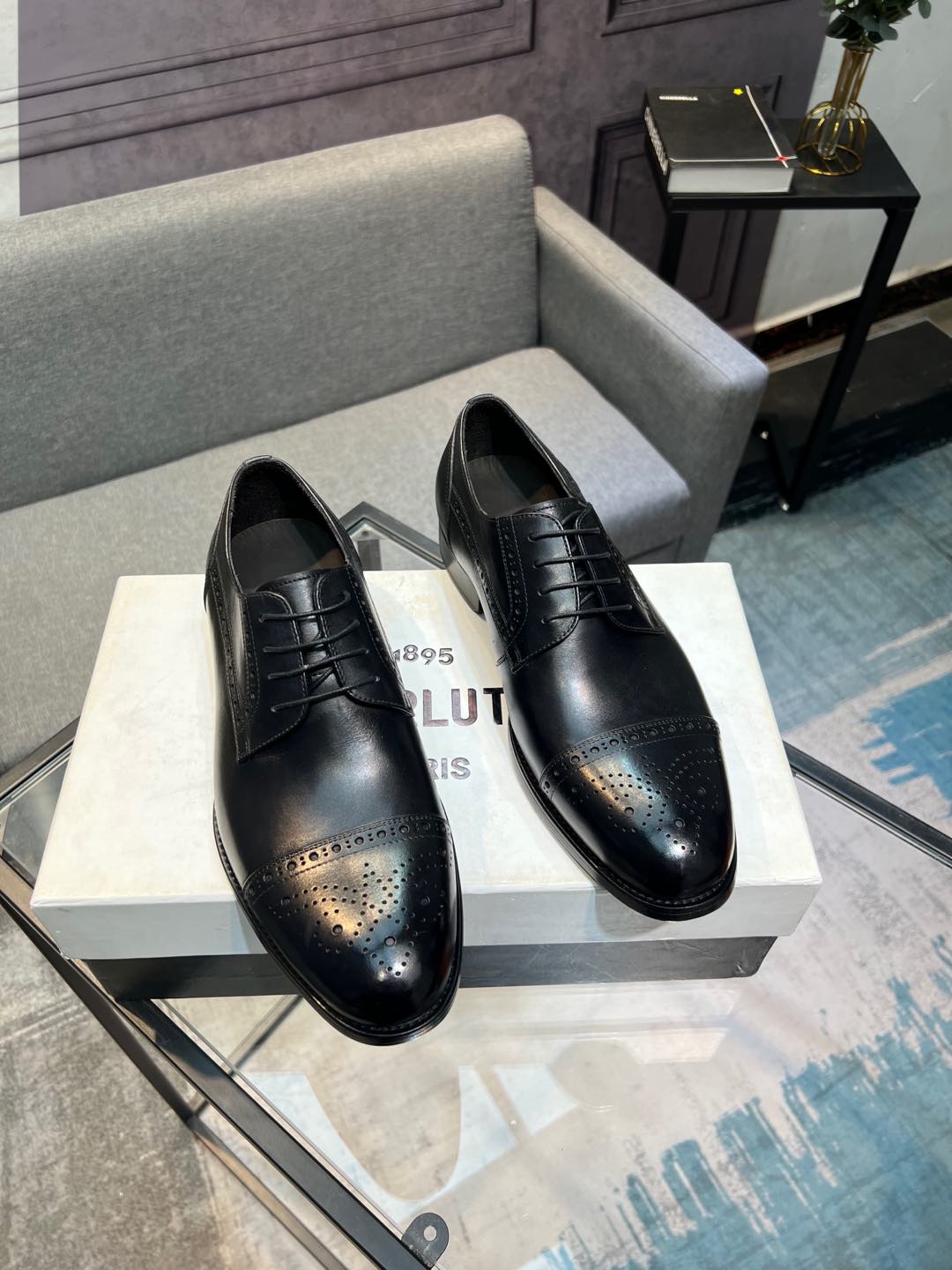 --Berlut* Bruti nuevos zapatos formales de los hombres de color a mano seleccionados de alta calidad