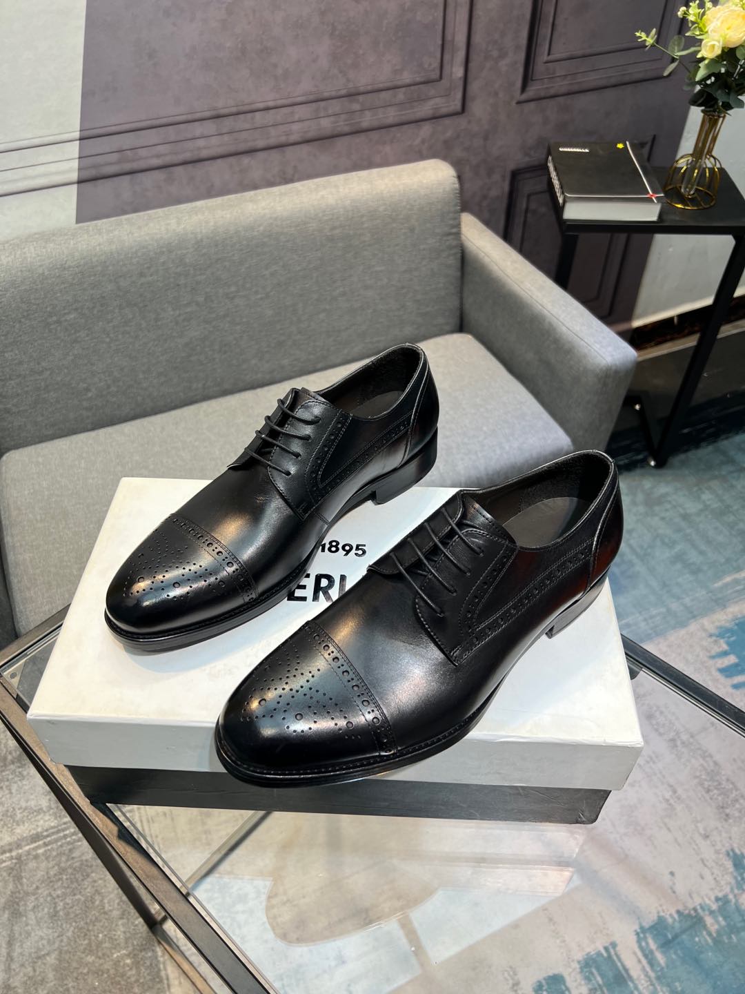 --Berlut* Bruti nuevos zapatos formales de los hombres de color a mano seleccionados de alta calidad