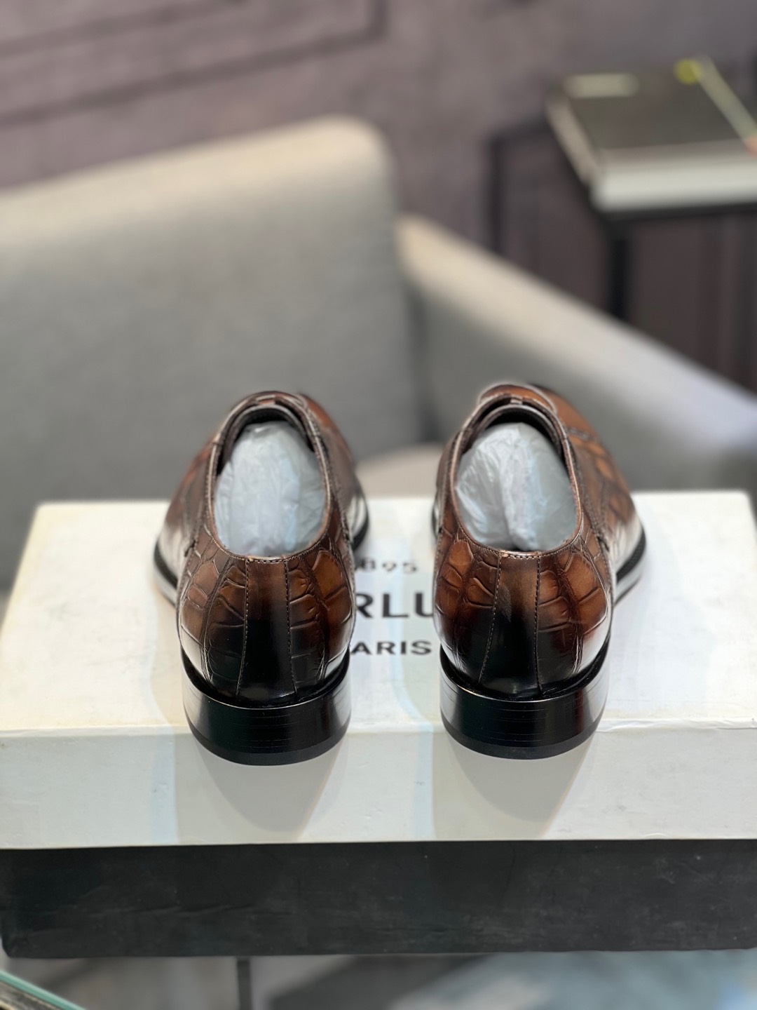 --Berlut* Bruti nuevos zapatos formales de los hombres de color a mano seleccionados de alta calidad