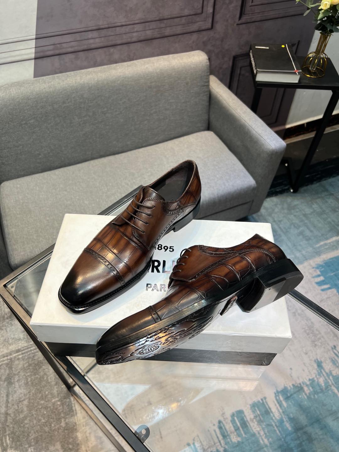 --Berlut* Bruti nuevos zapatos formales de los hombres de color a mano seleccionados de alta calidad