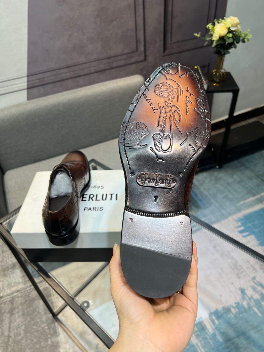 --Berlut* Bruti nuevos zapatos formales de los hombres de color a mano seleccionados de alta calidad