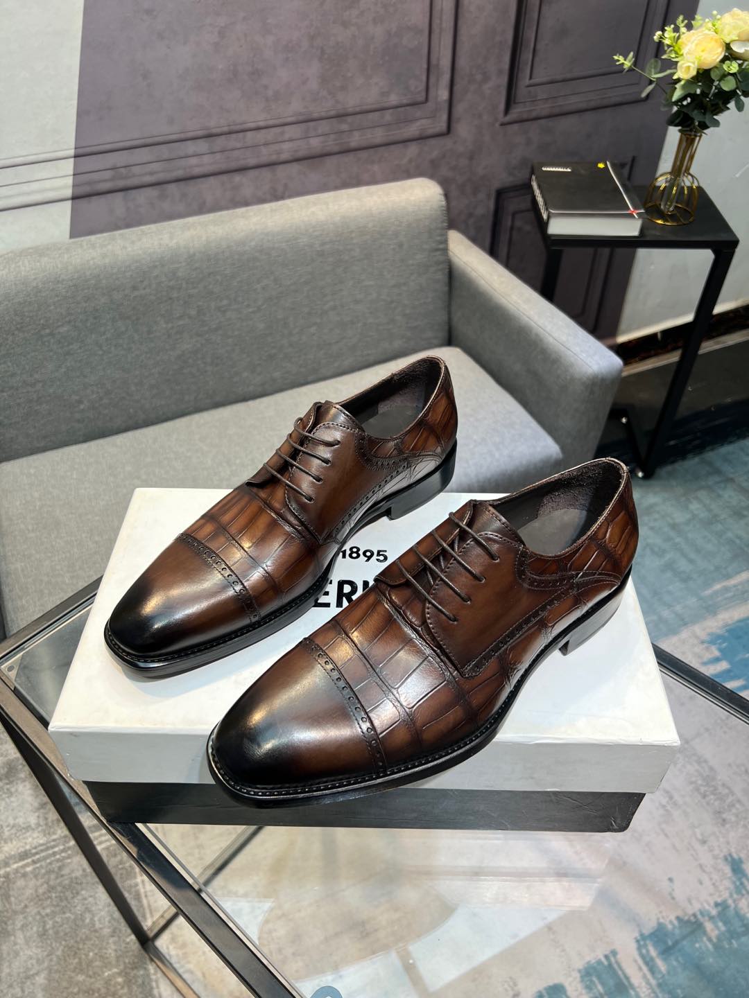 --Berlut* Bruti nuevos zapatos formales de los hombres de color a mano seleccionados de alta calidad