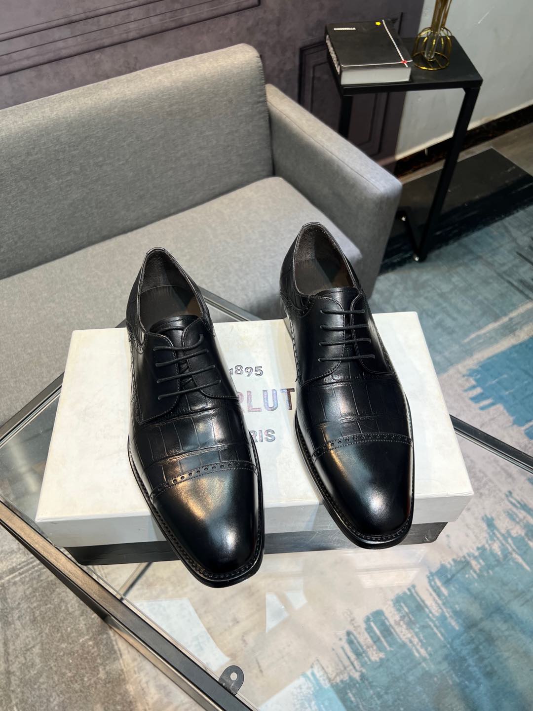 --Berlut* Bruti nuevos zapatos formales de los hombres de color a mano seleccionados de alta calidad