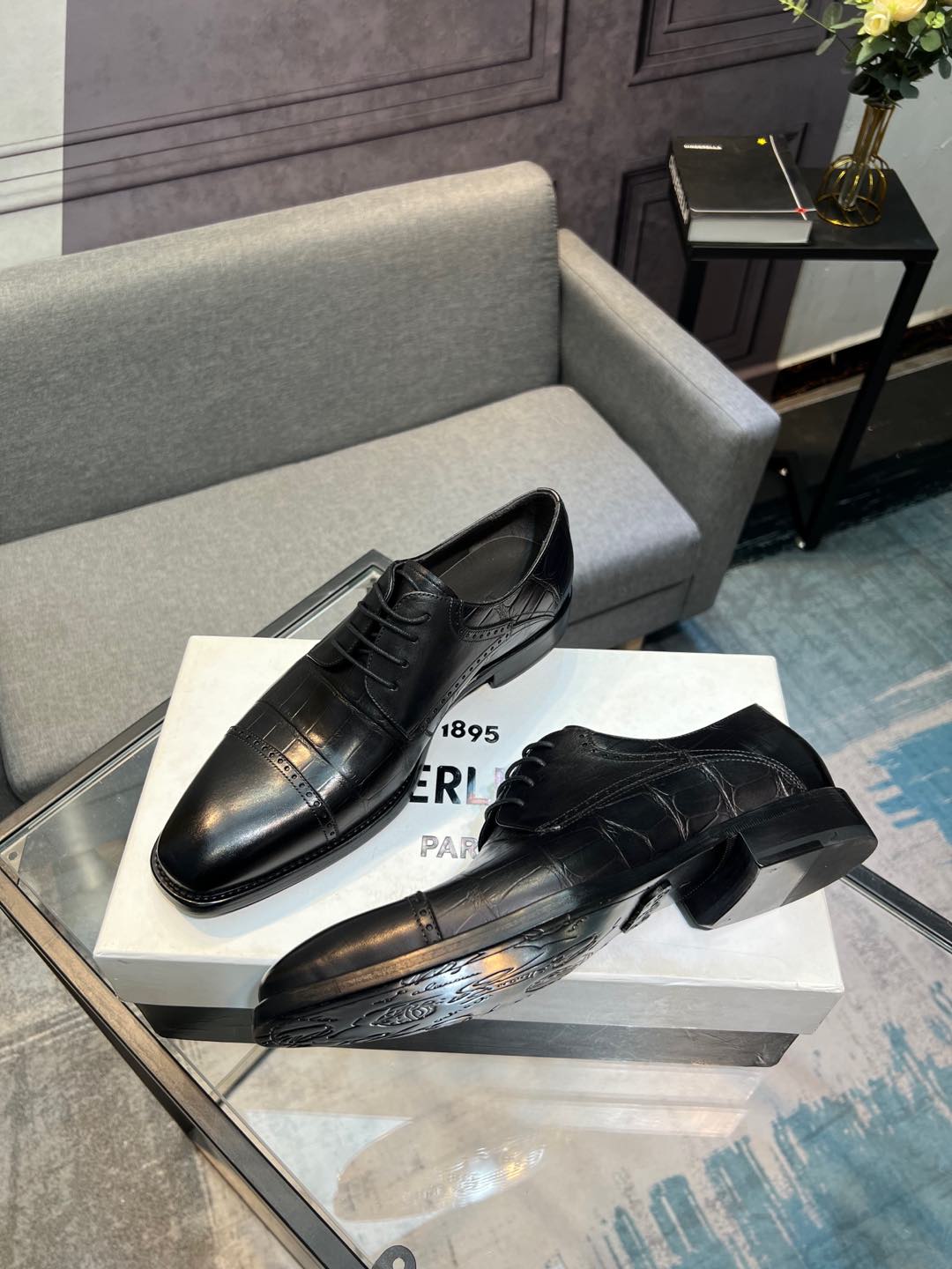 --Berlut* Bruti nuevos zapatos formales de los hombres de color a mano seleccionados de alta calidad