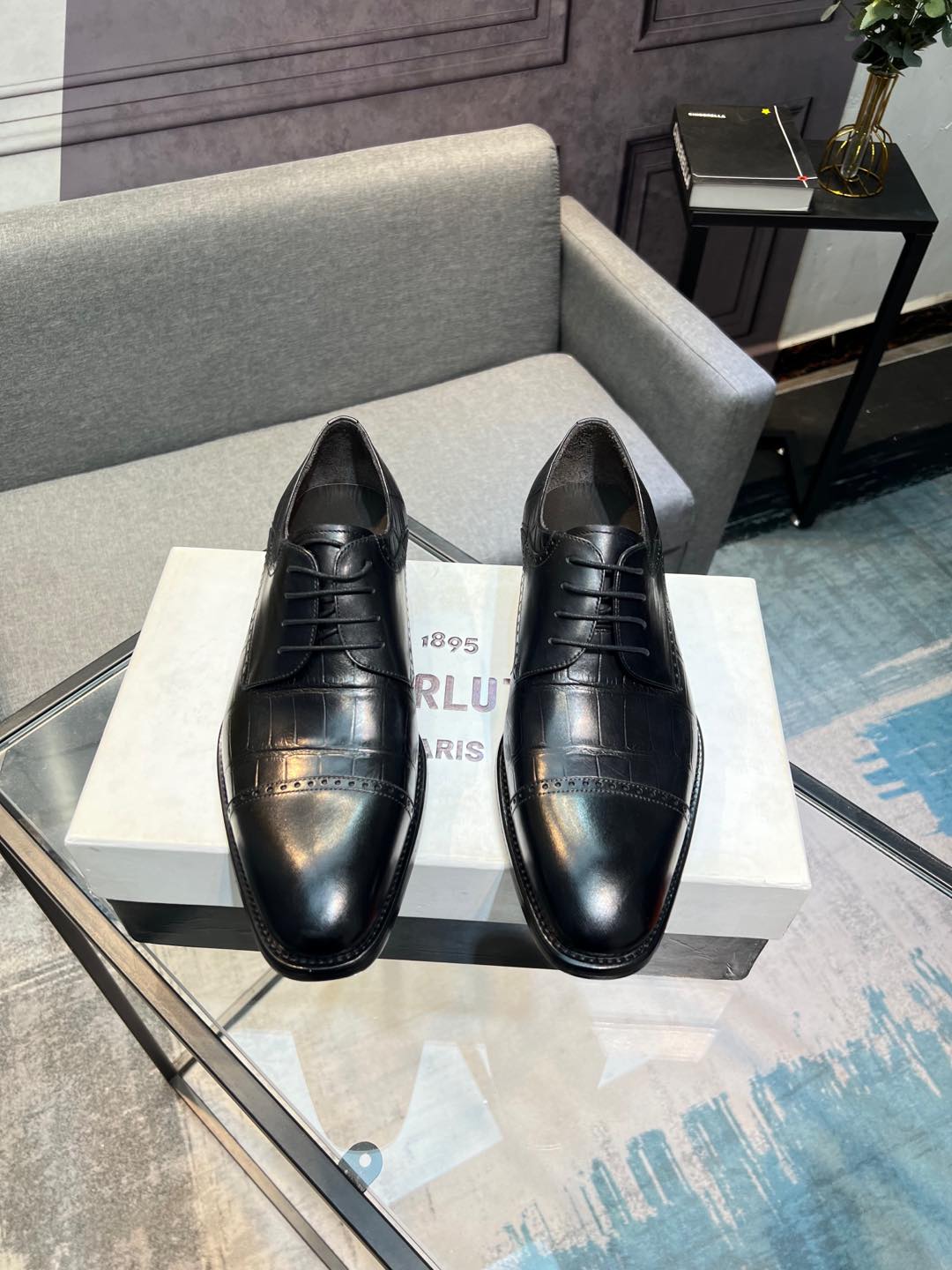 --Berlut* Bruti nuevos zapatos formales de los hombres de color a mano seleccionados de alta calidad