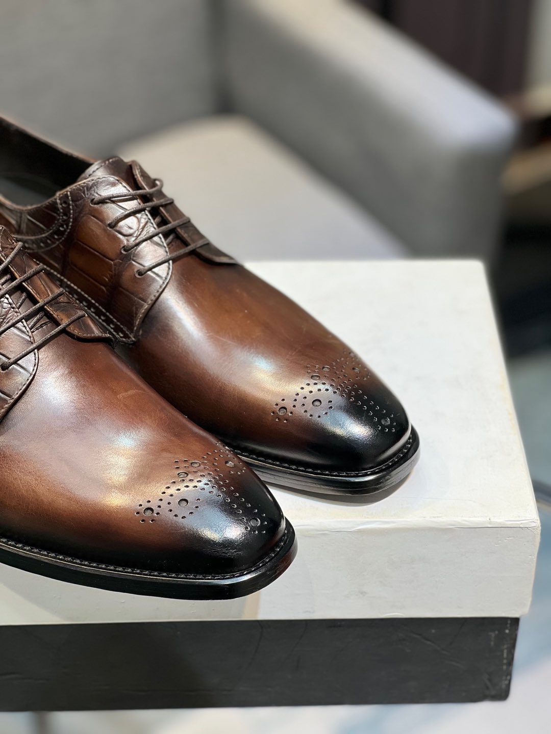 --Berlut* Bruti nuevos zapatos formales de los hombres de color a mano seleccionados de alta calidad