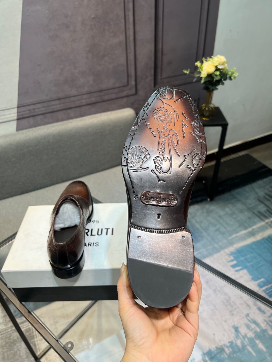 --Berlut* Bruti nuevos zapatos formales de los hombres de color a mano seleccionados de alta calidad