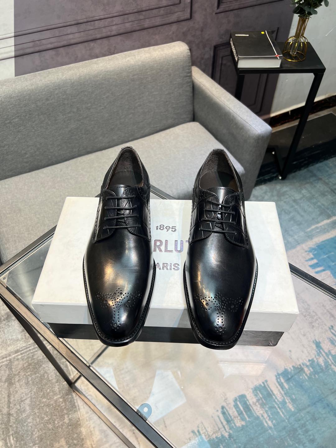 --Berlut* Bruti nuevos zapatos formales de los hombres de color a mano seleccionados de alta calidad