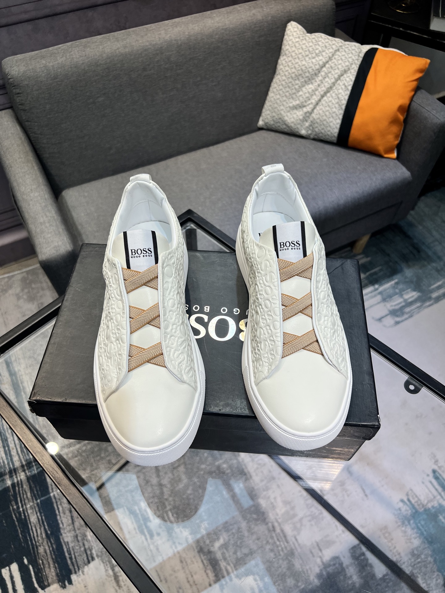 BOSS Men's Classic Lace-Up Sneakers - Stylish and Comfortable (Sizes 38-44) 5 i1742133607224 3451 0 3