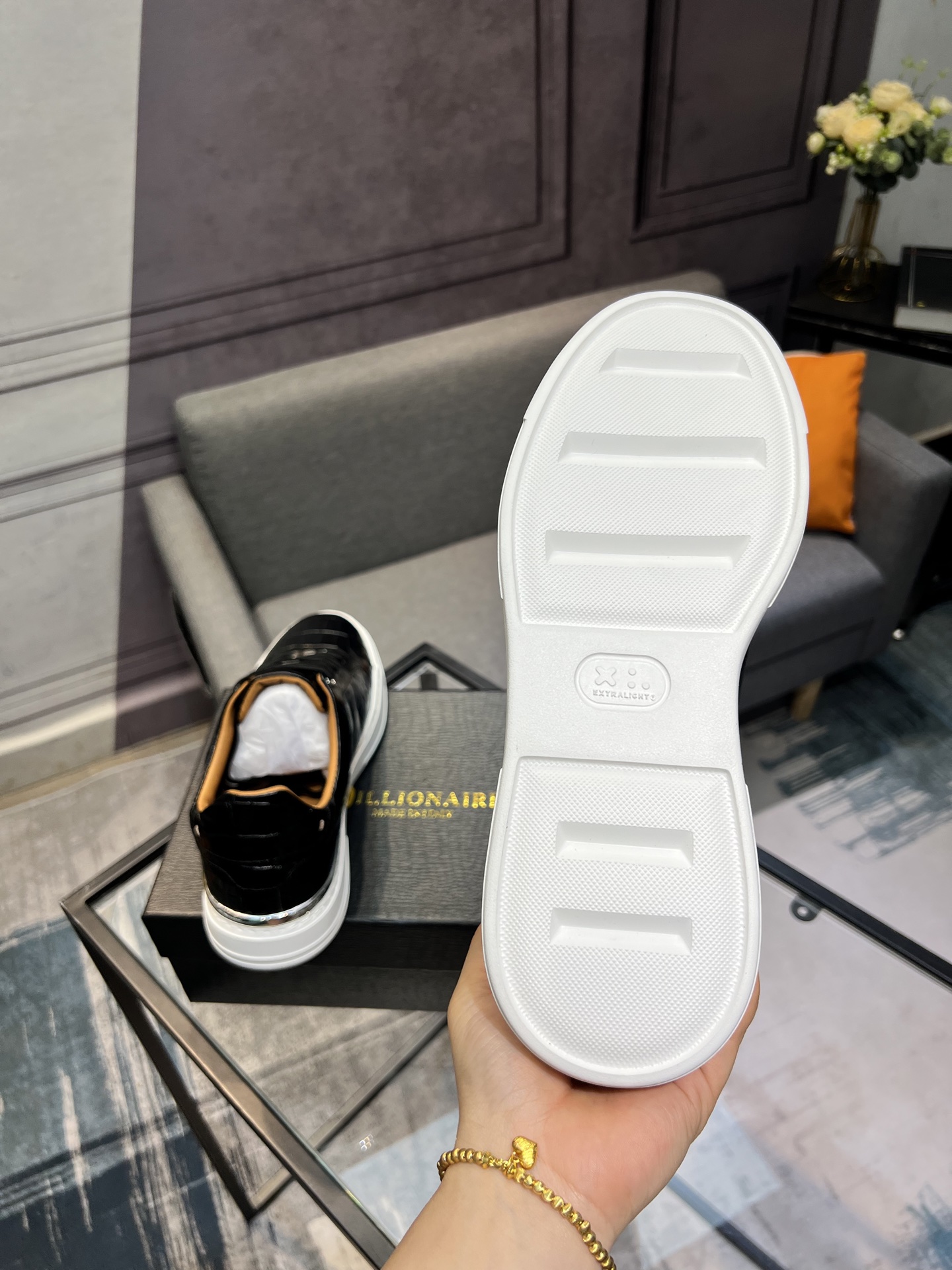 Billionaire Men's Crocodile-Embossed Leather Sneakers - Italian Craftsmanship 7 i1742399891401 9848 0 5