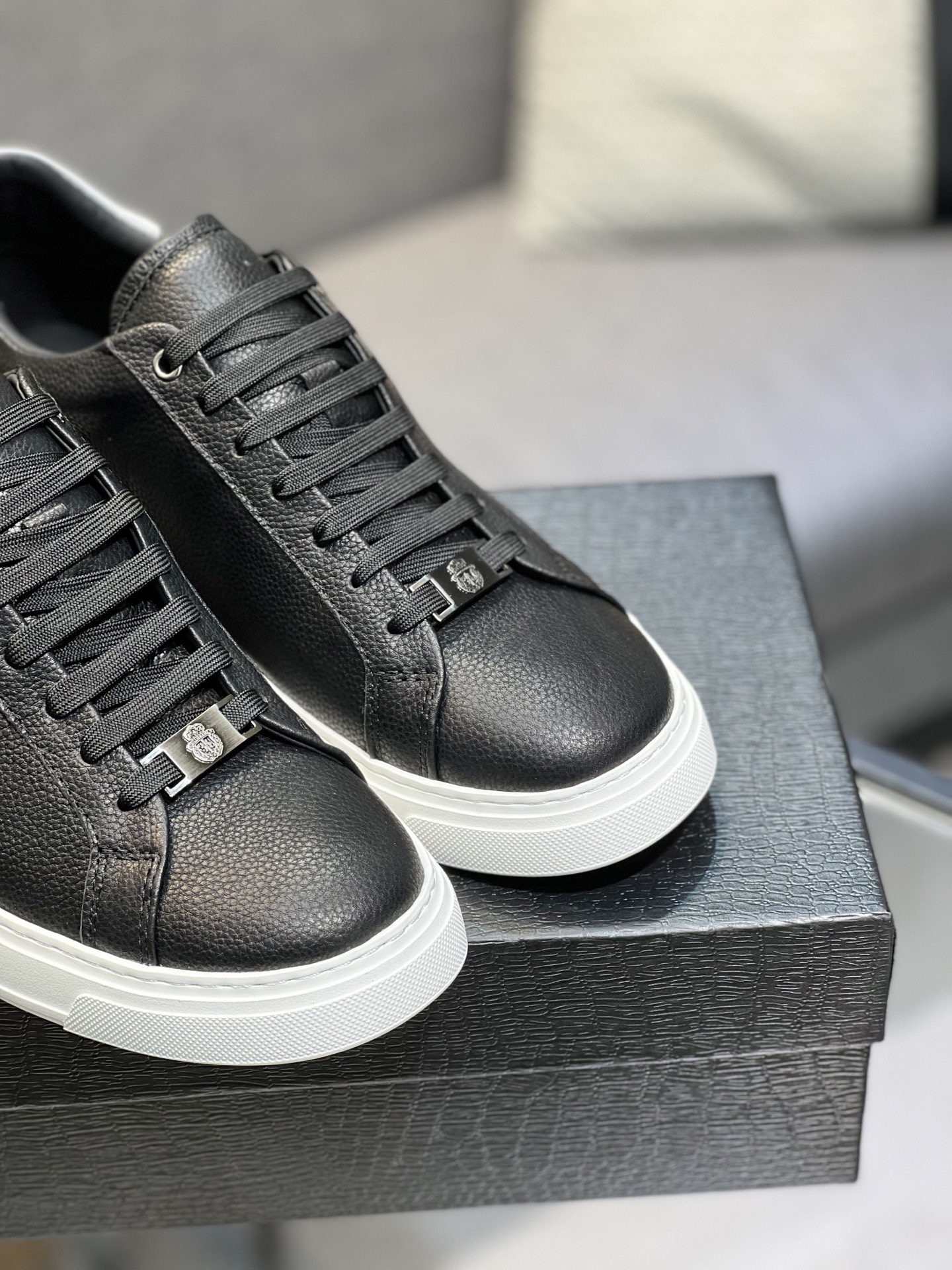 Billionaire Leather Sneakers for Men - Black, EU 38-44, Italian Design 9 i1742399934440 4938 0 7