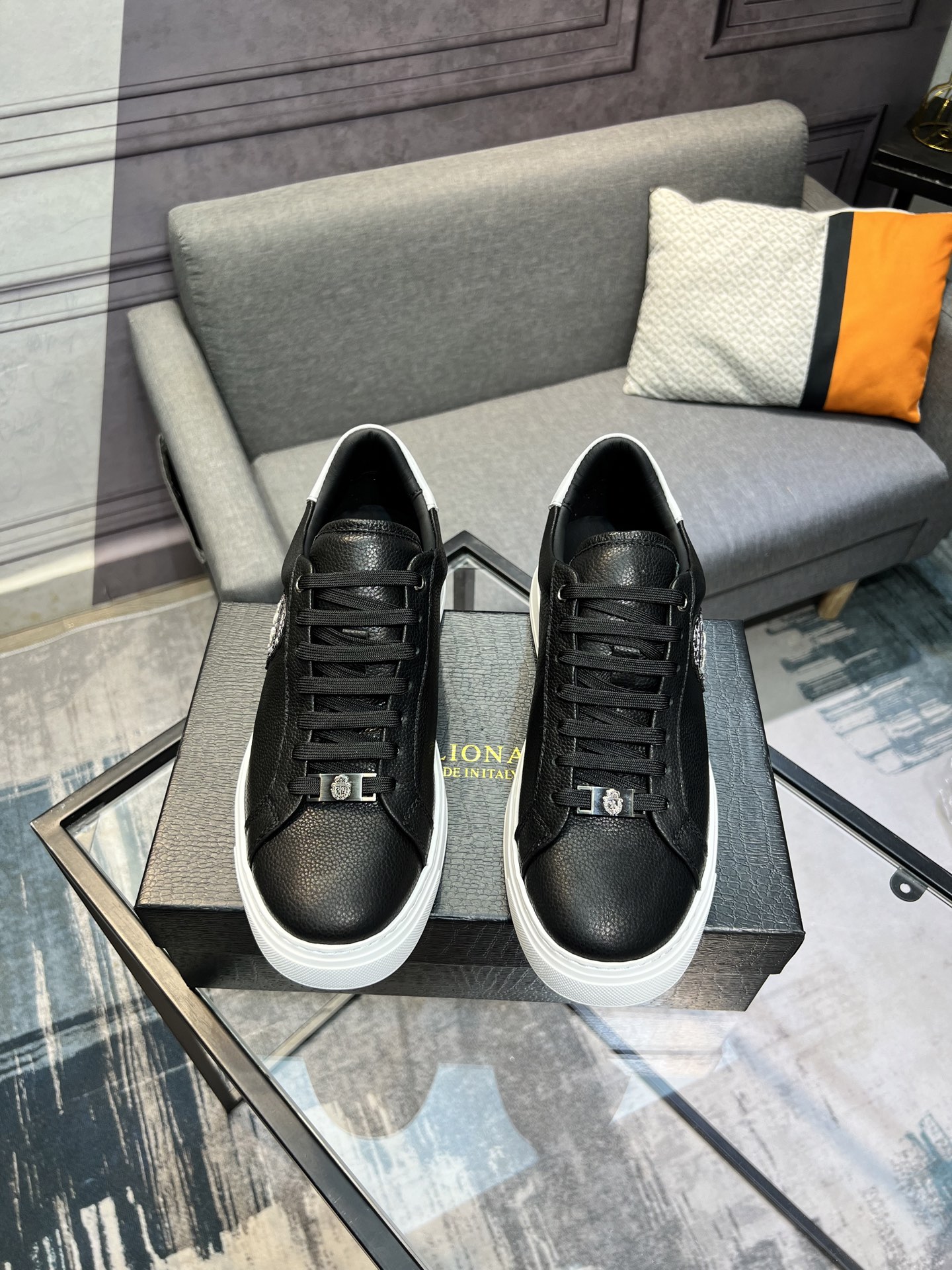 Billionaire Leather Sneakers for Men - Black, EU 38-44, Italian Design 2 i1742399934556 7948 0 0