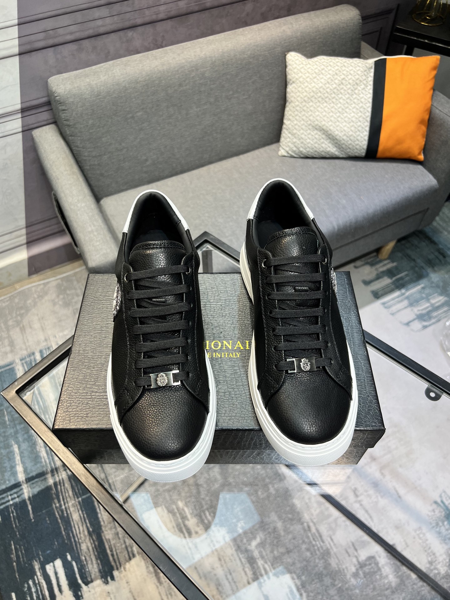 Billionaire Leather Sneakers for Men - Black, EU 38-44, Italian Design 5 i1742399934640 2571 0 3