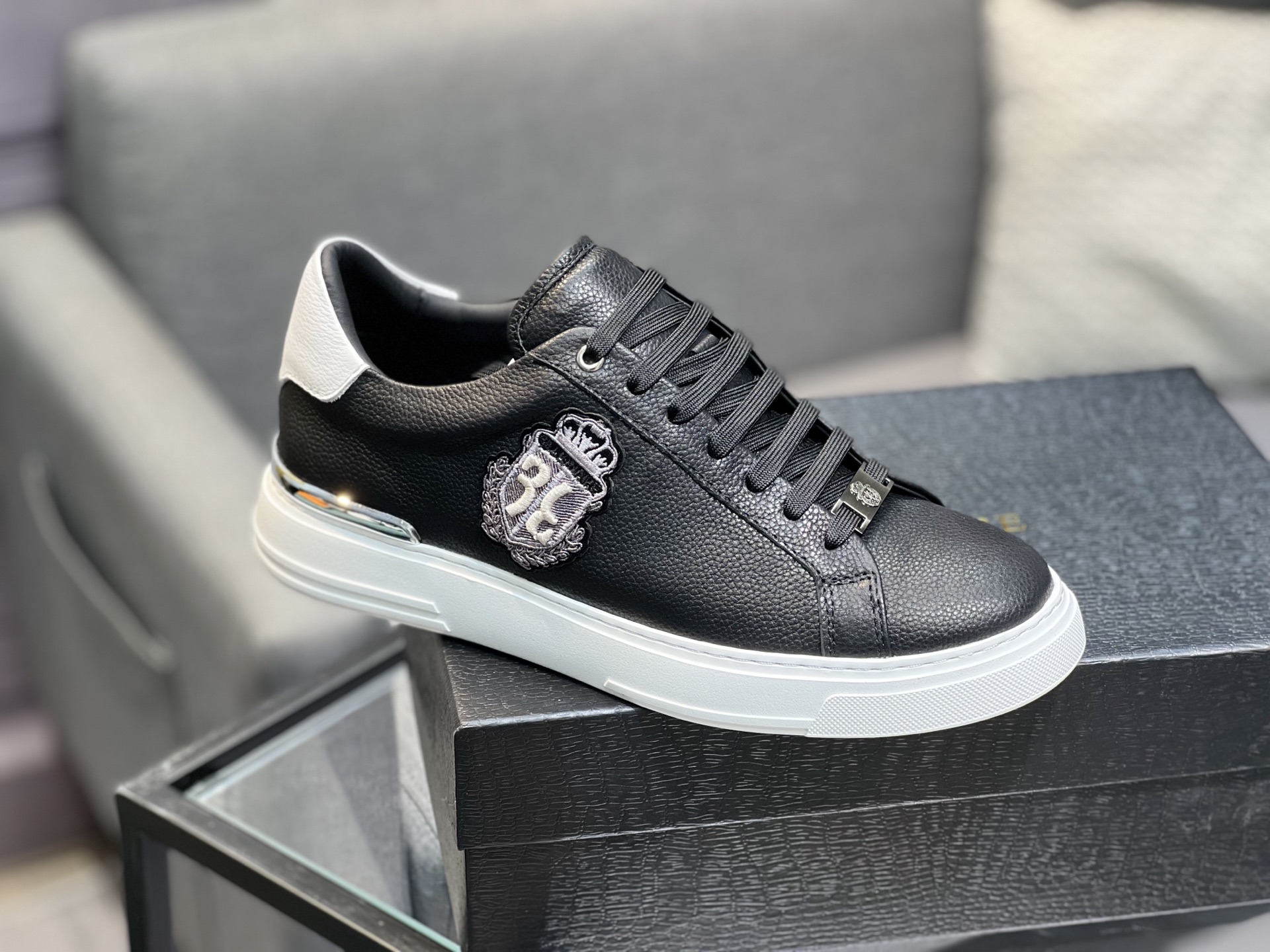Billionaire Leather Sneakers for Men - Black, EU 38-44, Italian Design 10 i1742399937018 9218 0 8