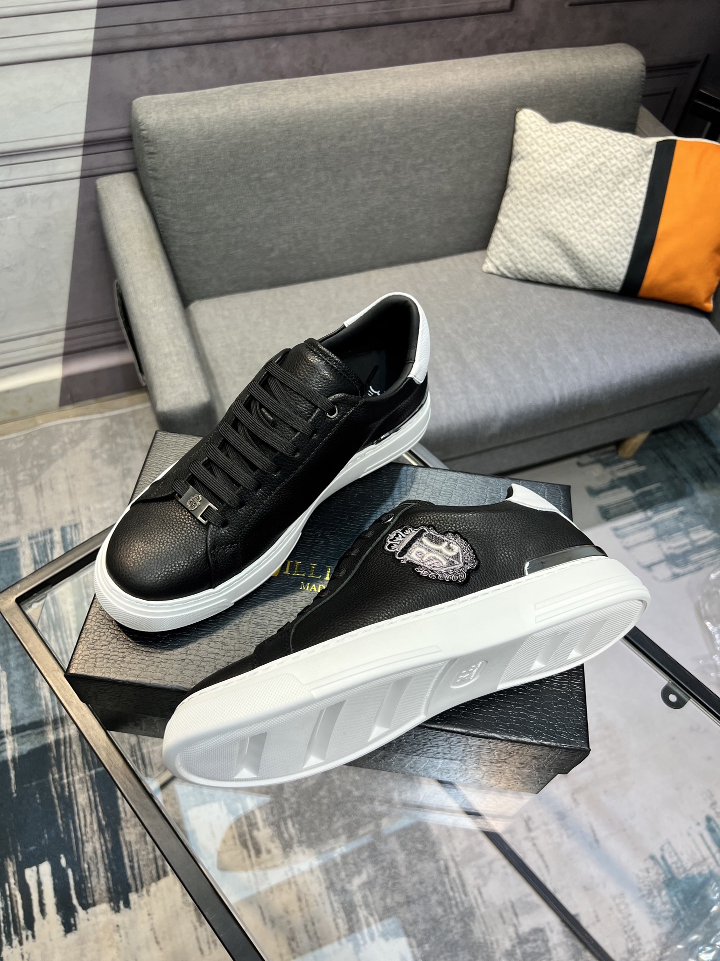Billionaire Leather Sneakers for Men - Black, EU 38-44, Italian Design 4 i1742399937093 2458 0 2