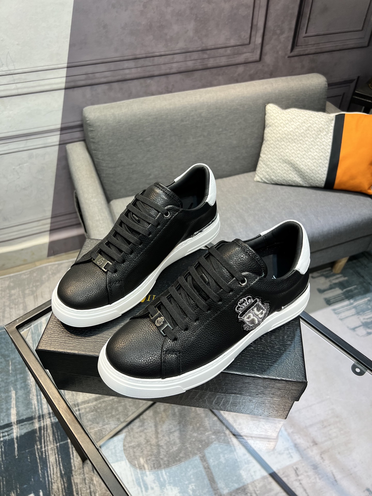 Billionaire Leather Sneakers for Men - Black, EU 38-44, Italian Design 3 i1742399937098 7806 0 1