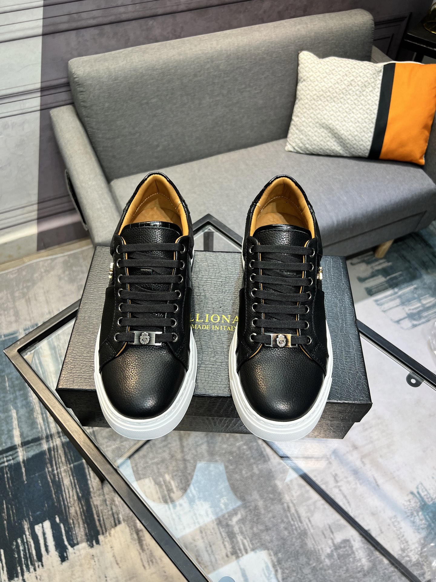 Billionaire Leather Sneakers - Italian Craftsmanship, Premium Quality, Stylish Design